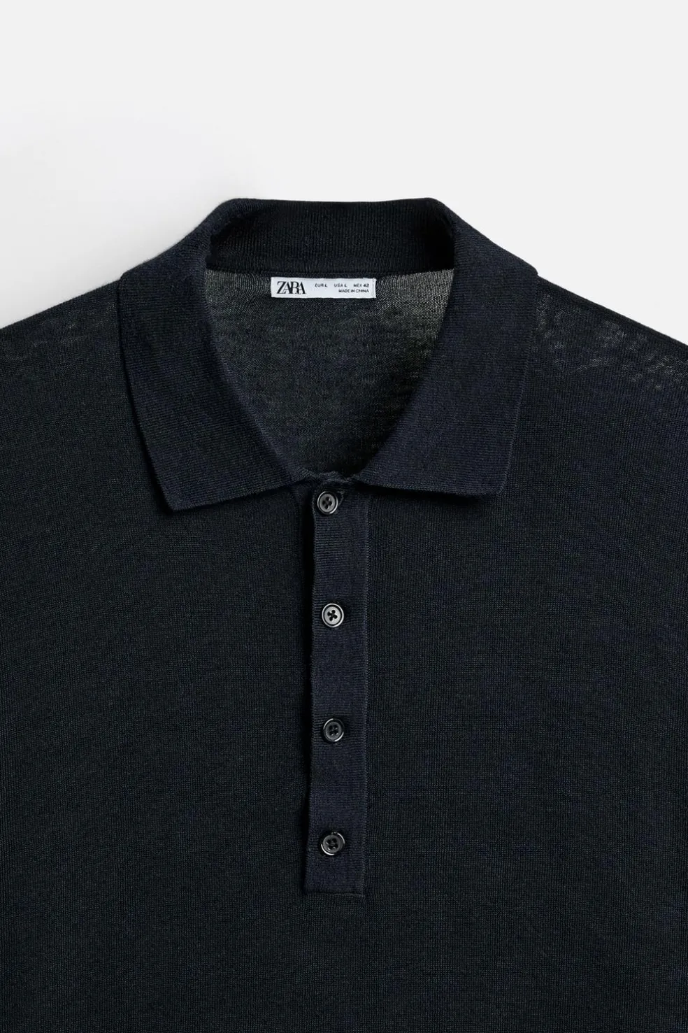 ZARA Camisola / Casacos|Polos^POLO DE MALHA LIMITED EDITION Azul-marinho