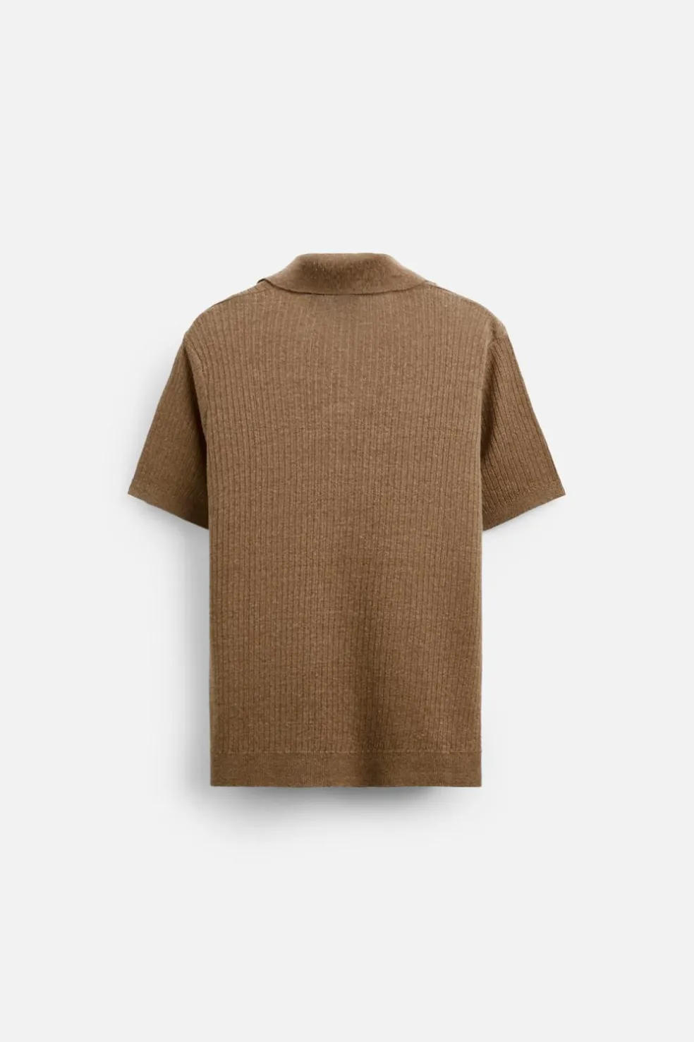 ZARA Camisola / Casacos|Polos^POLO DE MALHA LINHO - VISCOSE torrado