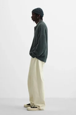 ZARA Camisola / Casacos|Polos^POLO DE MALHA PEROLADA Verde-pato