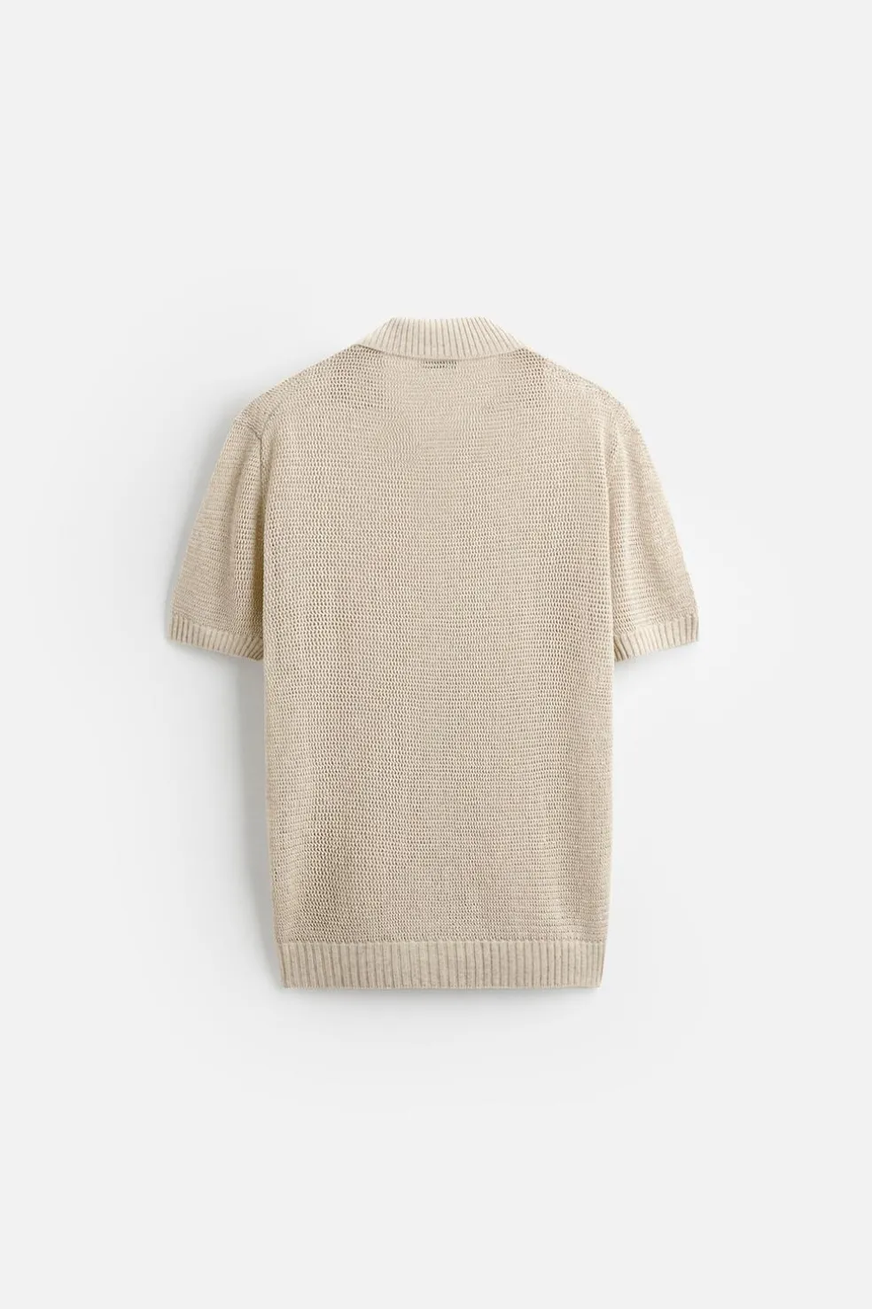 ZARA Camisola / Casacos|Polos^POLO DE MALHA RENDILHADA Bege-claro