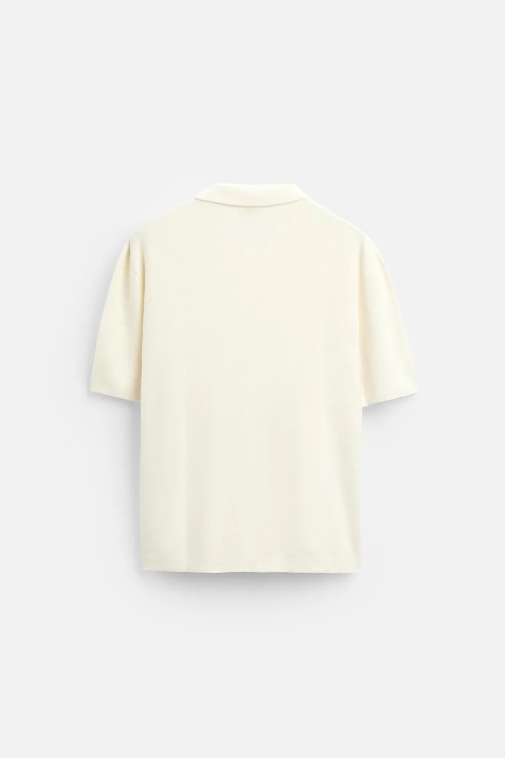 ZARA Camisola / Casacos|Polos^POLO DE MALHA TEXTURIZADA Branco-marfim