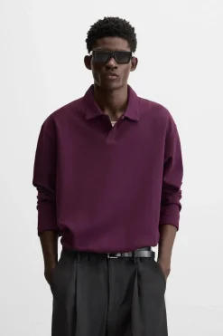 ZARA T-Shirts|Polos^POLO INTERLOCK Roxo