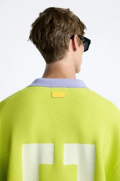 ZARA Camisola / Casacos|Polos^POLO OVERSIZE CONTRASTE Verde