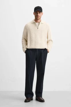 ZARA Camisola / Casacos|Polos^POLO TEXTURA BOUCLÉ Cru