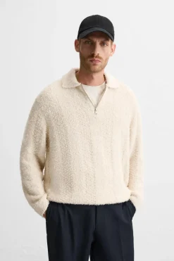 ZARA Camisola / Casacos|Polos^POLO TEXTURA BOUCLÉ Cru
