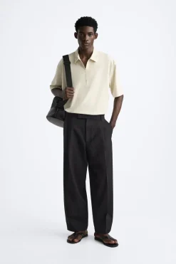 ZARA Polos^POLO ZIP Bege