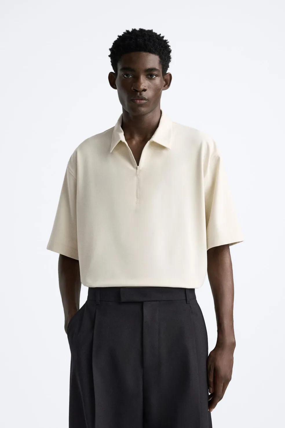 ZARA Polos^POLO ZIP Bege