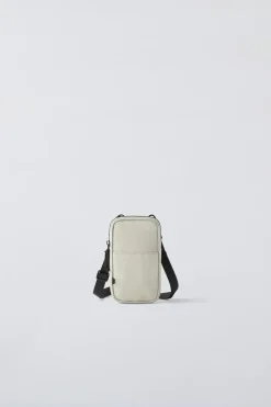 PORTA-TELEMÓVEL COM EFEITO DE CAUCHO-ZARA Sale