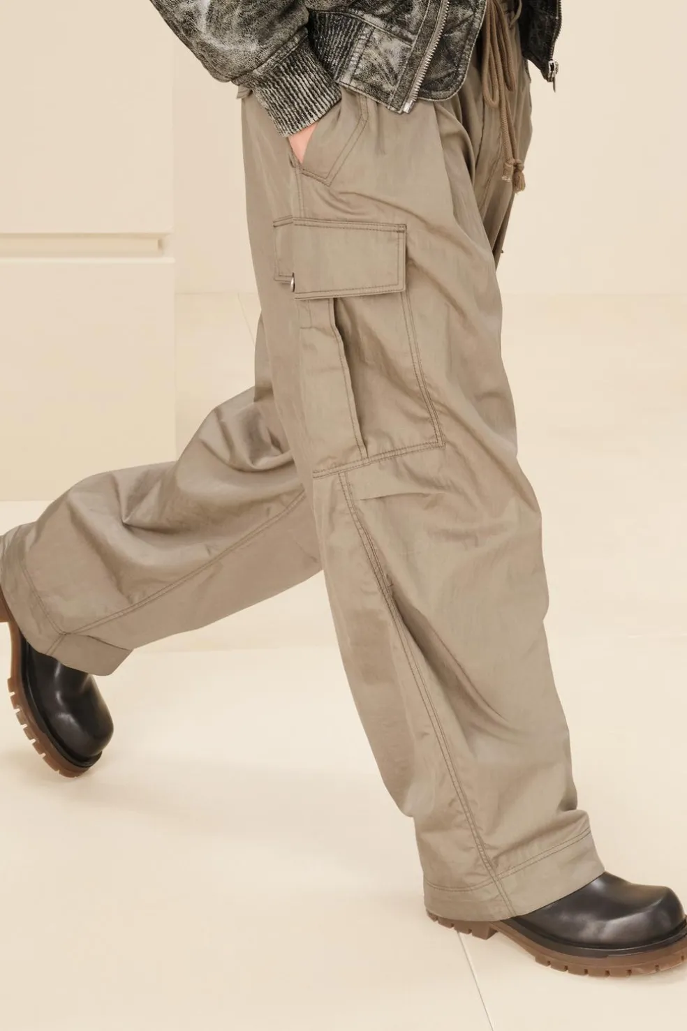 ZARA Calças^PRSHT PNT 13 Cinzento-toupeira