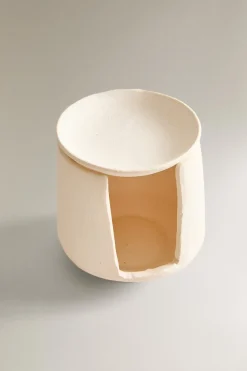 ZARA Fragrâncias Para Casa|Fragrâncias Para Casa^QUEIMADOR ESTRUTURA PRATO CERÂMICA Branco
