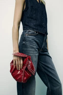 ZARA Malas^SACO PEQUENO TACHAS Vermelho