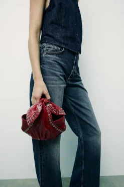 ZARA Malas^SACO PEQUENO TACHAS Vermelho