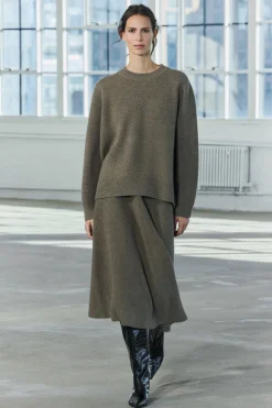 ZARA Winter Layersnew|Saias / Calções^SAIA DE MALHA EVASÉ COM LÃ Castanho / Toupeira