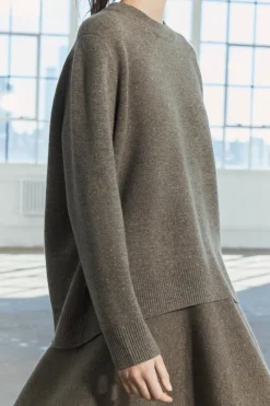 ZARA Winter Layersnew|Saias / Calções^SAIA DE MALHA EVASÉ COM LÃ Castanho / Toupeira