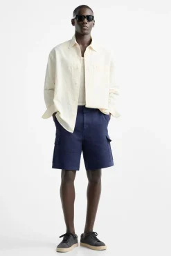 ZARA Desportivos|Sapatos^SAPATILHA DE PELE E JUTA Azul-escuro