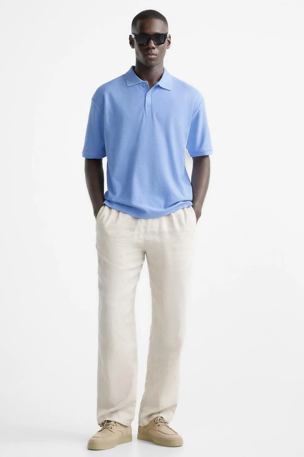 ZARA Desportivos|Sapatos^SAPATILHA EM PELE CASUAL Castanho-areia