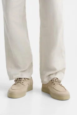 ZARA Desportivos|Sapatos^SAPATILHA EM PELE CASUAL Castanho-areia