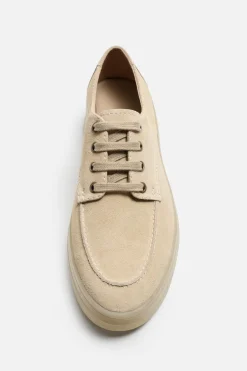 ZARA Desportivos|Sapatos^SAPATILHA EM PELE CASUAL Castanho-areia