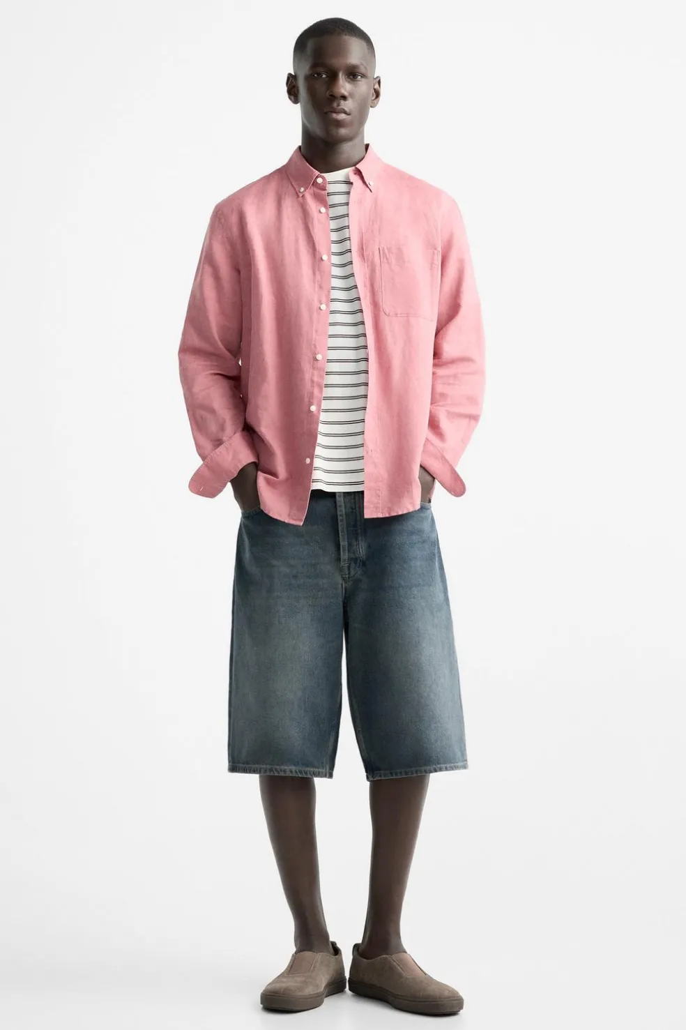ZARA Desportivos|Sapatos^SAPATILHA PELE SEM ATAADORES Castanho