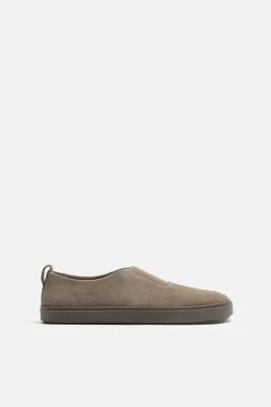 ZARA Desportivos|Sapatos^SAPATILHA PELE SEM ATAADORES Castanho