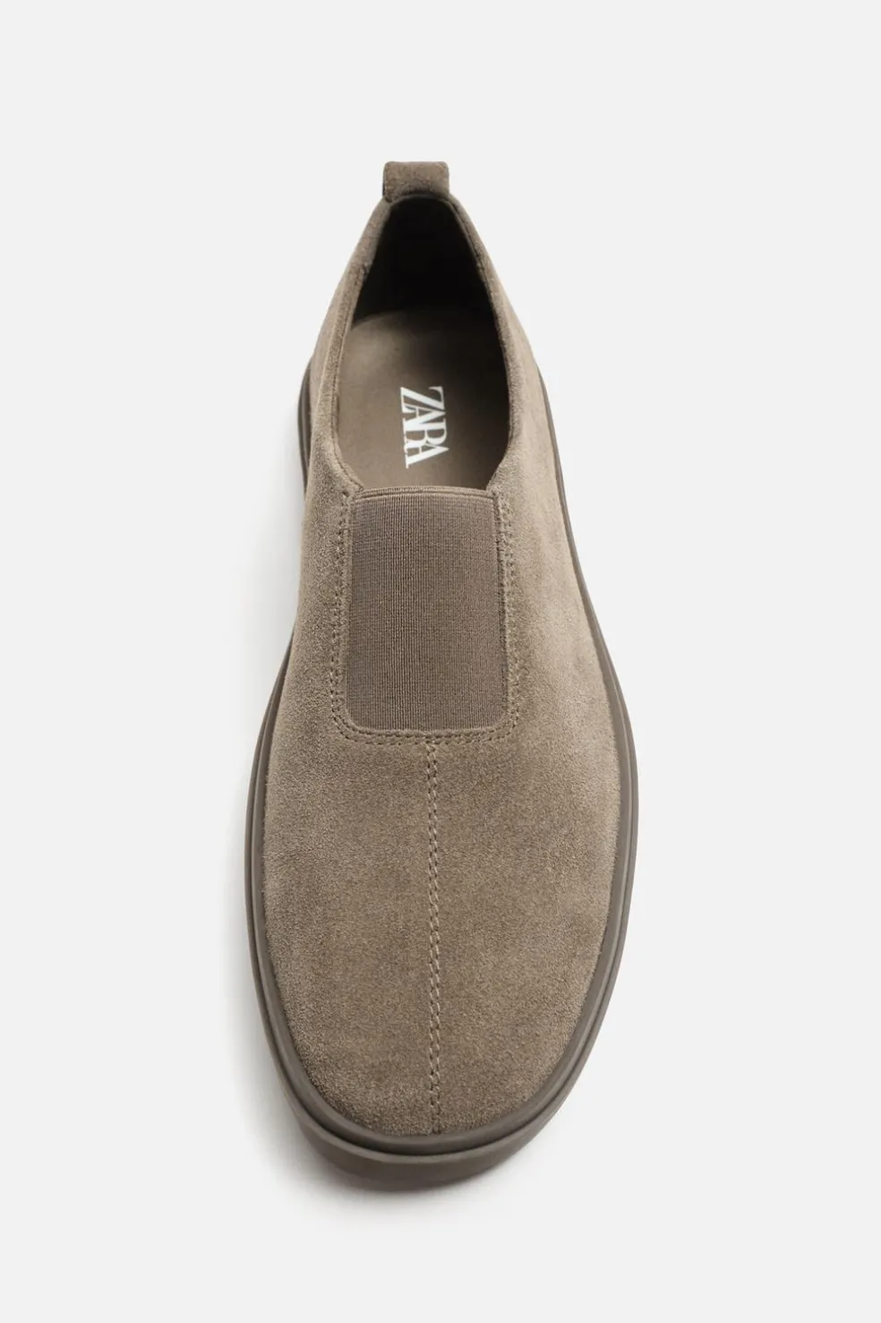ZARA Desportivos|Sapatos^SAPATILHA PELE SEM ATAADORES Castanho
