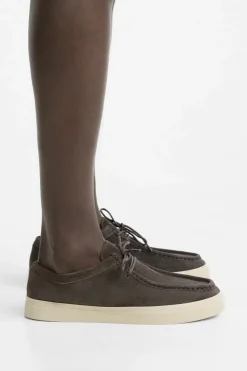 ZARA Sapatos^SAPATO CASUAL EM PELE Cinzento-toupeira