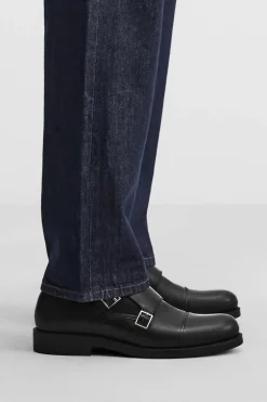 ZARA Sapatos^SAPATO DE PELE COM DUAS FIVELAS Preto