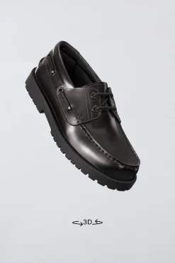 SAPATO DE VELA SOLA COM RASTO EM PELE-ZARA Cheap