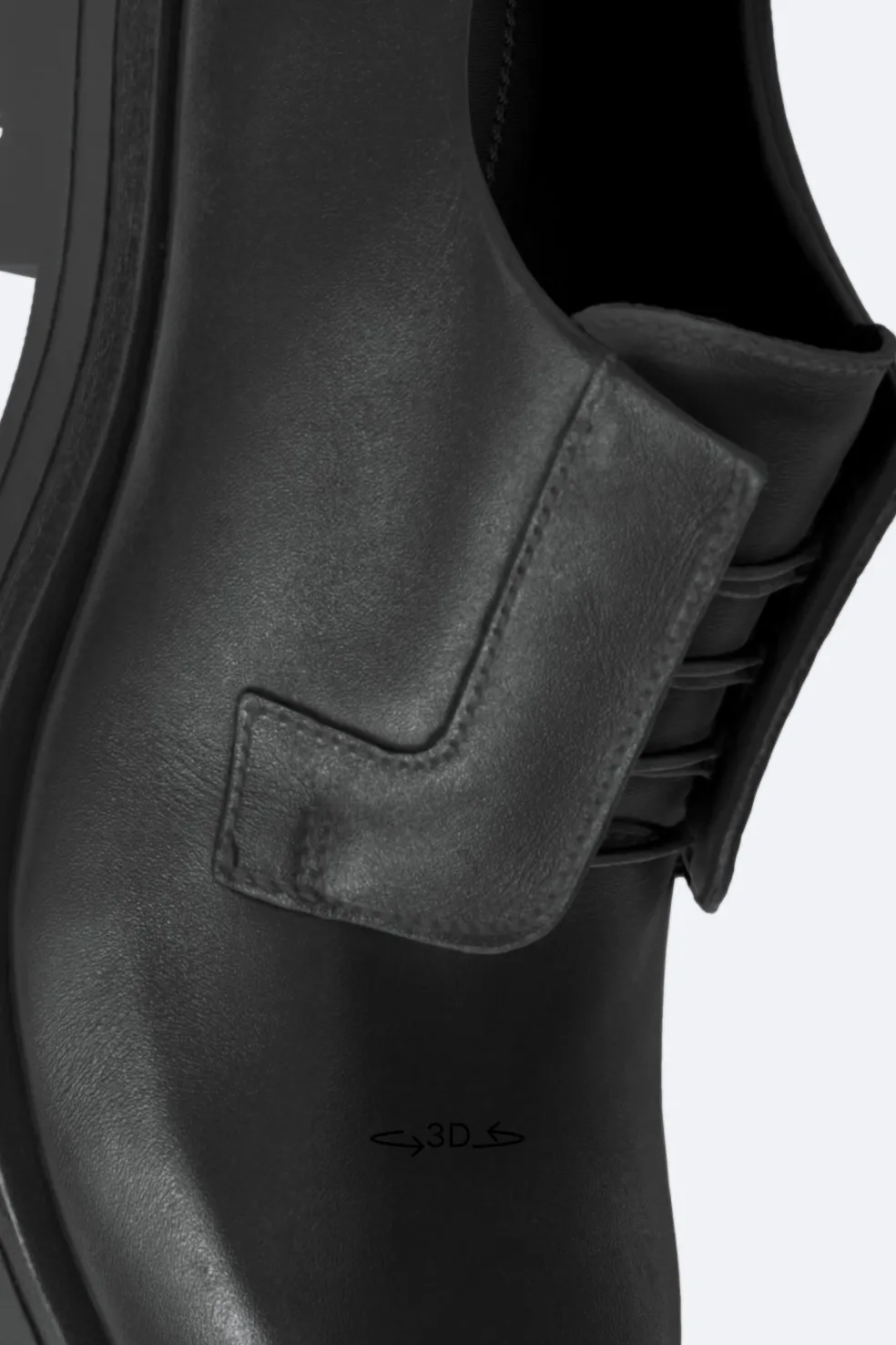 ZARA Vestuário De Inverno|Pele^SAPATO EM PELE COM VOLUME Preto
