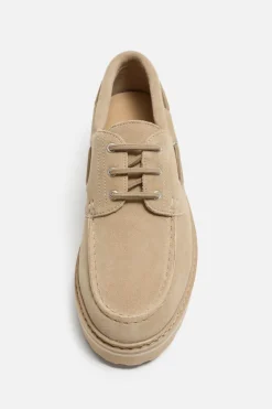 ZARA Sapatos^SAPATO NÁUTICO DE PELE Bege