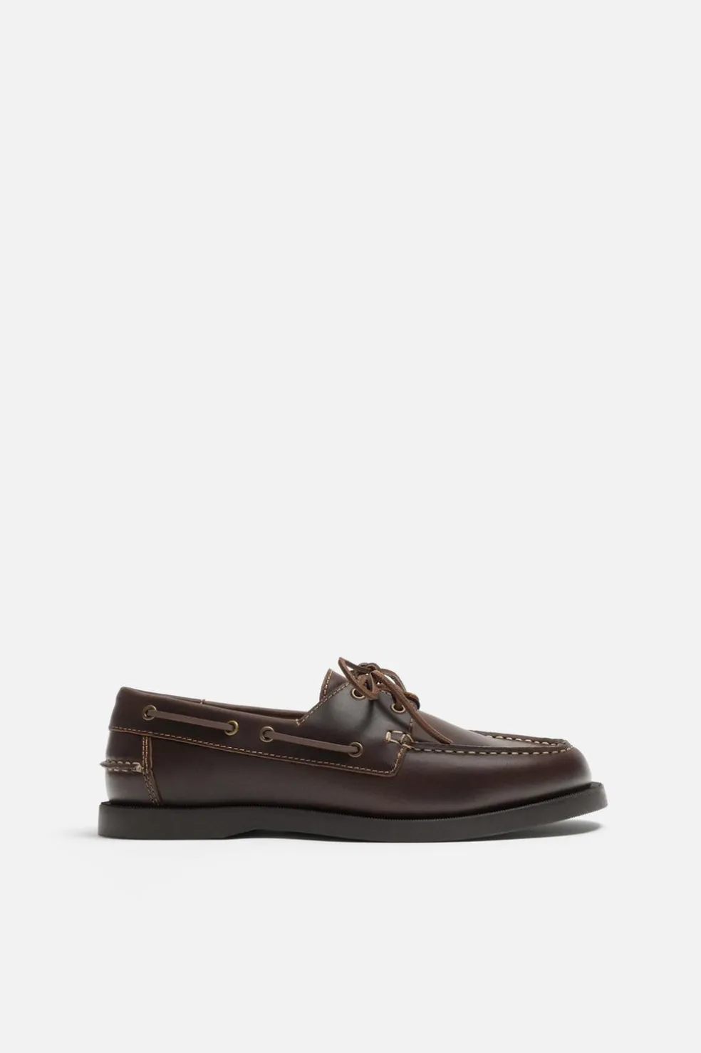 ZARA Sapatos^SAPATO NÁUTICO PELE LIMITED EDITION Castanho
