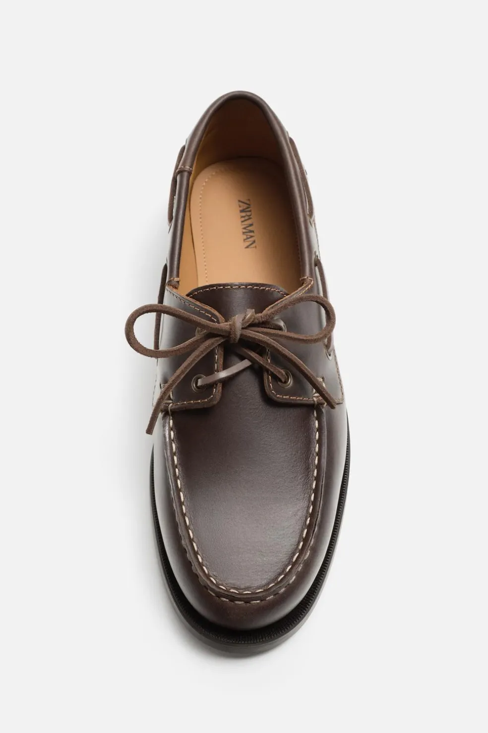 ZARA Sapatos^SAPATO NÁUTICO PELE LIMITED EDITION Castanho