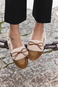 ZARA Winter Layersnew|Sapatos^SAPATO RASO DE CROUTE COM PELO Castanho