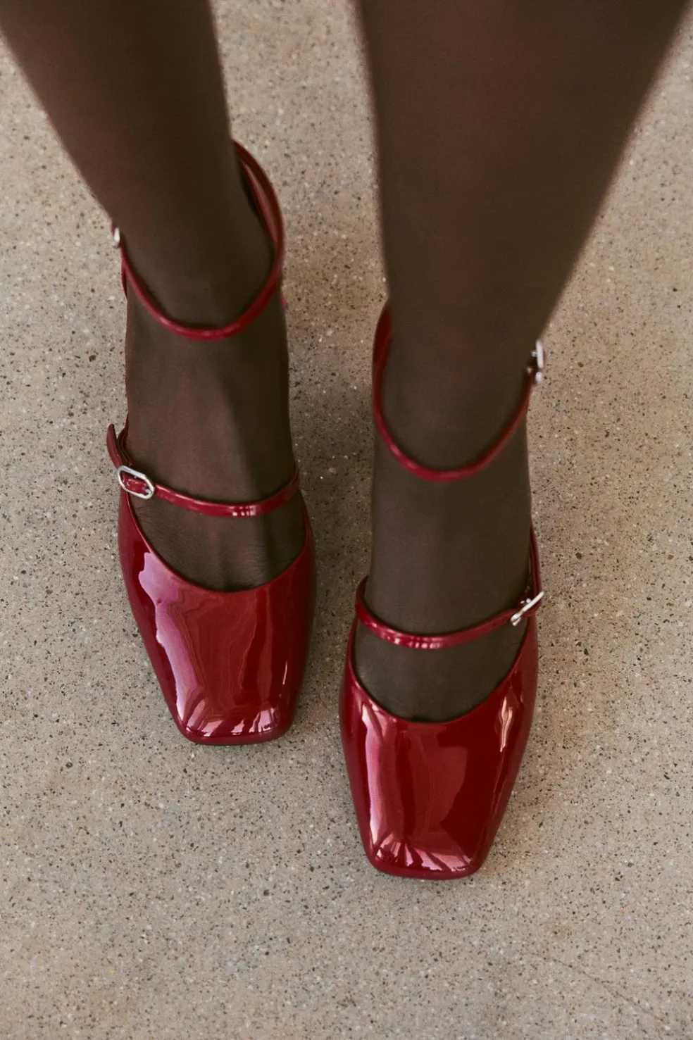 ZARA Sapatos^SAPATOS DE TACÃO LARGO COM PULSEIRA Vermelho