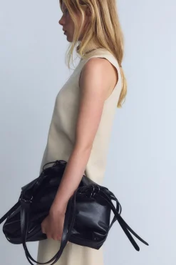 ZARA Malas^SHOULDER BAG COM DETALHE DE FIVELAS Preto