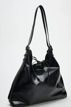 ZARA Malas^SHOULDER BAG COM DETALHE DE FIVELAS Preto