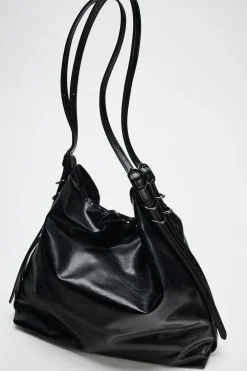ZARA Malas^SHOULDER BAG COM DETALHE DE FIVELAS Preto