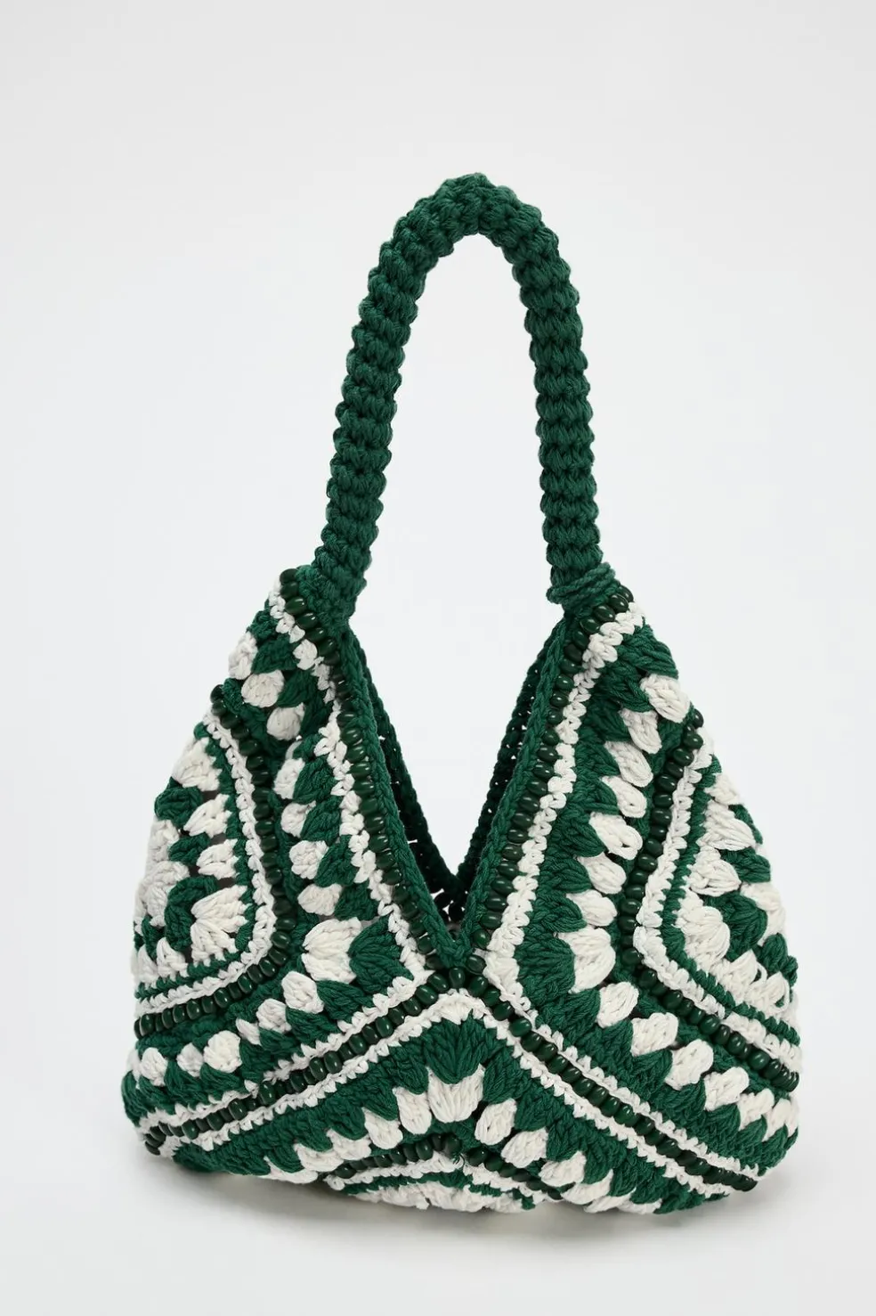 ZARA Malas^SHOULDER BAG CROCHET Verde