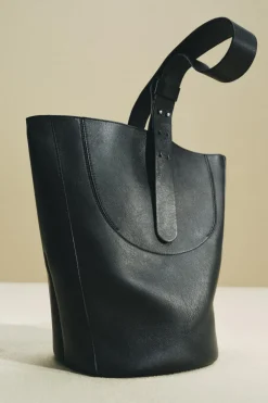 ZARA Malas^SHOULDER BAG GRANDE EM PELE Preto