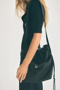 ZARA Malas^SHOULDER BAG NYLON Preto
