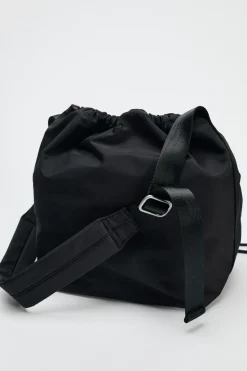 ZARA Malas^SHOULDER BAG NYLON Preto