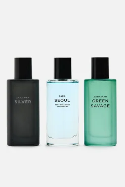 ZARA Perfumes^SILVER + GREEN SAVAGE + SEOUL 40ML 0210/761