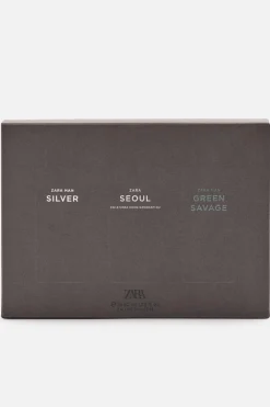 ZARA Perfumes^SILVER + GREEN SAVAGE + SEOUL 40ML 0210/761