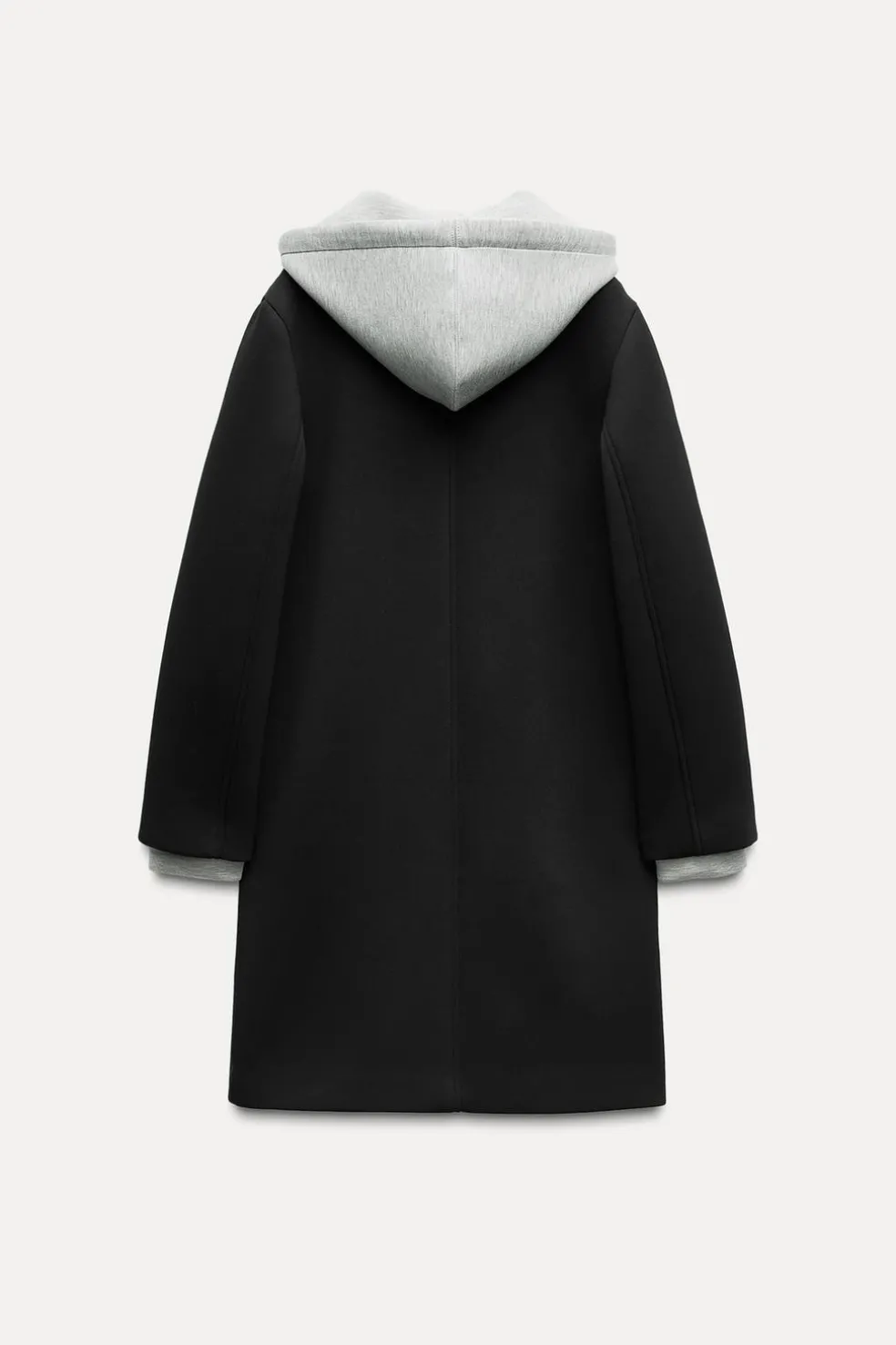 ZARA Winter Layersnew|Sobretudos / Anoraques^SOBRETUDO COMBINADO COM CAPUZ DESMONTÁVEL Preto