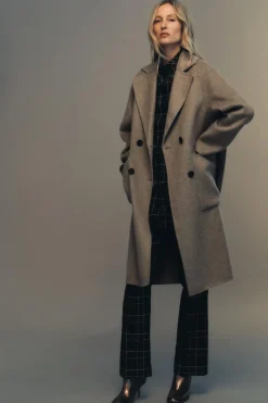 ZARA Winter Layersnew|Sobretudos / Anoraques^SOBRETUDO COMPRIDO CRUZADO COM LÃ Vison