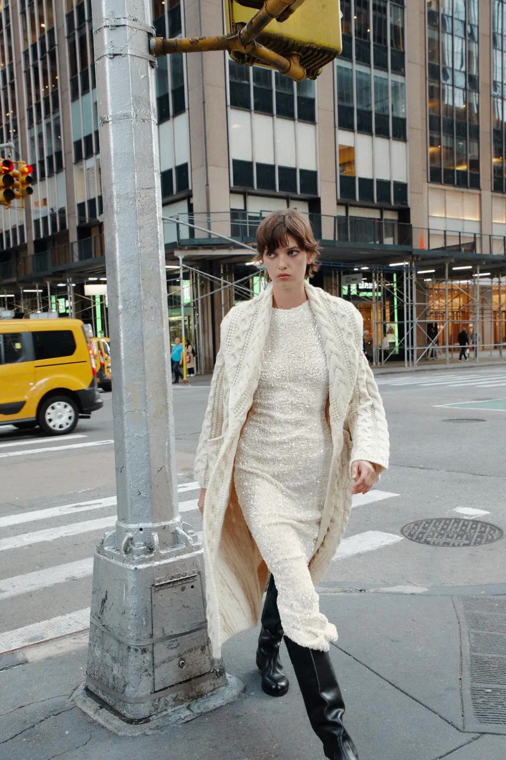 ZARA Winter Layersnew|Sobretudos / Anoraques^SOBRETUDO COMPRIDO MALHA DE CABO Cru