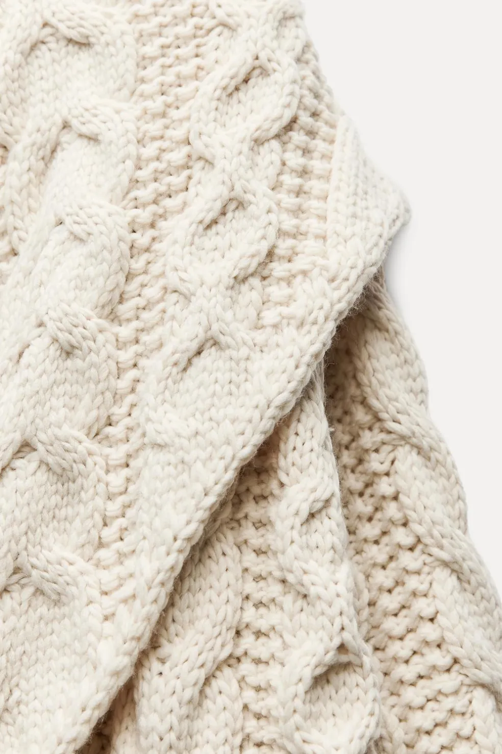 ZARA Winter Layersnew|Sobretudos / Anoraques^SOBRETUDO COMPRIDO MALHA DE CABO Cru