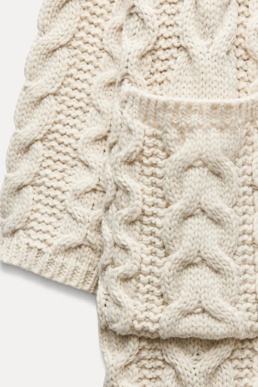 ZARA Winter Layersnew|Sobretudos / Anoraques^SOBRETUDO COMPRIDO MALHA DE CABO Cru