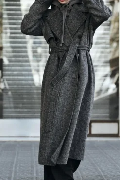 ZARA Winter Layersnew|Sobretudos / Anoraques^SOBRETUDO CRUZADO COM LÃ Cinzento-escuro
