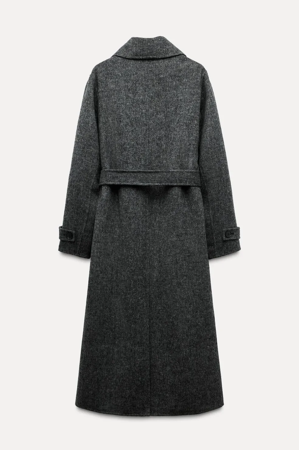 ZARA Winter Layersnew|Sobretudos / Anoraques^SOBRETUDO CRUZADO COM LÃ Cinzento-escuro
